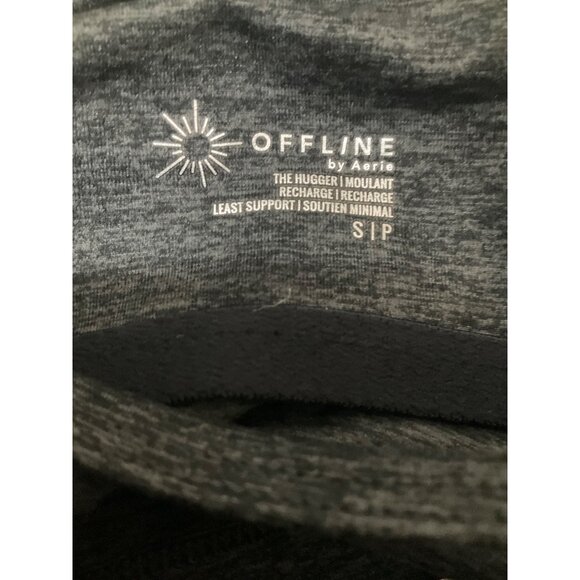 NWT Offline By Aerie The Hugger Longline Racerback Charcoal Sports Bra   Size Sm - Picture 9 of 12